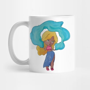 Water Magic Chibi Girl Mug